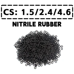 O-ring thickness 1.5/2.4/4.6mm cross section CS NBR Nitrile rubber sealing gasket rubber washer ring wholesale in specifications