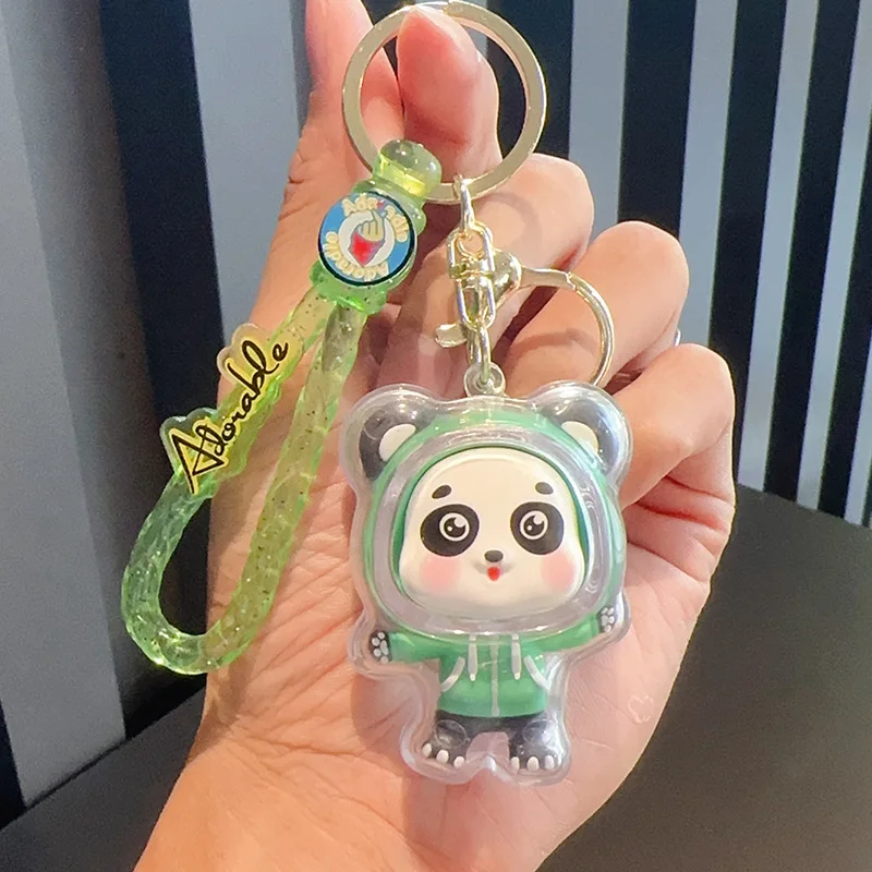 Nieuwe Cartoon Panda/Olifant/Nijlpaard Pop Sleutelhanger Student Creatieve Schattige Dier Schooltas Decoratieve Hanger Vakantie Verjaardagscadeau