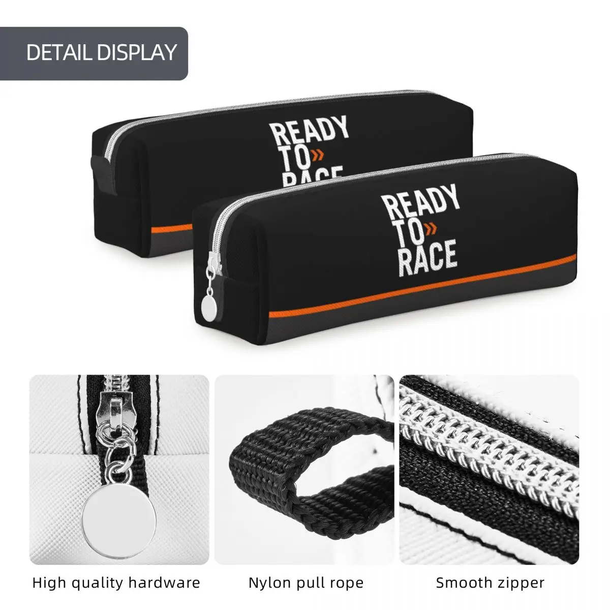 Motor Ready To Race Enduro Cross Motocross Pencil Case Lovely Pen Box Bags Girls Boys  Students School Cosmetic Pencilcases