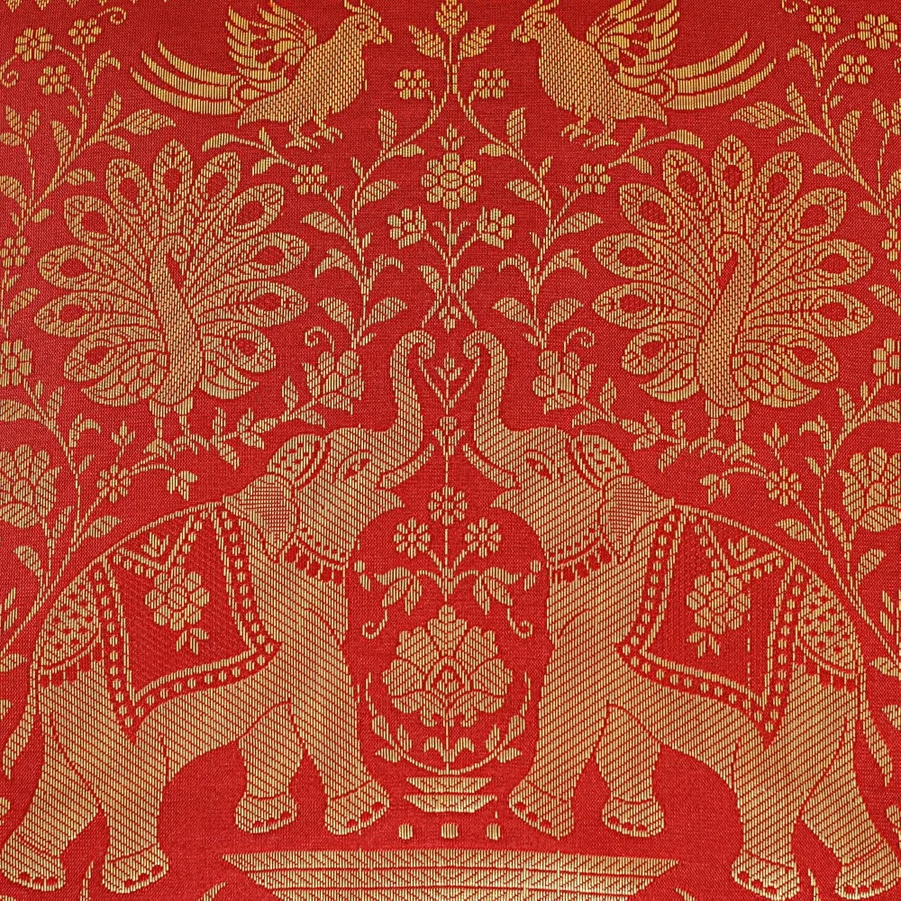 Elegante juego de 10 fundas de cojines de seda Banarsi hechas a mano de 16 x 16 pulgadas con estampado de elefante para decoración bohemia