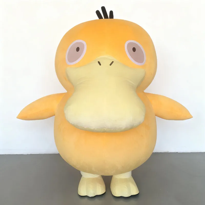 

Inflatable Yellow Duck Mascot Costume Adult Fancy Dress Cartoon Characters Outfits Halloween Carnival Party No Battery