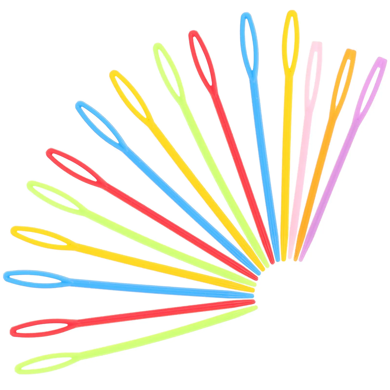 

40pcs Sewing Needles Plastic Large Eye Needles For Kids Weaving Craft 7Cm 9Cm Mixed Color Needlework Knitting Tools