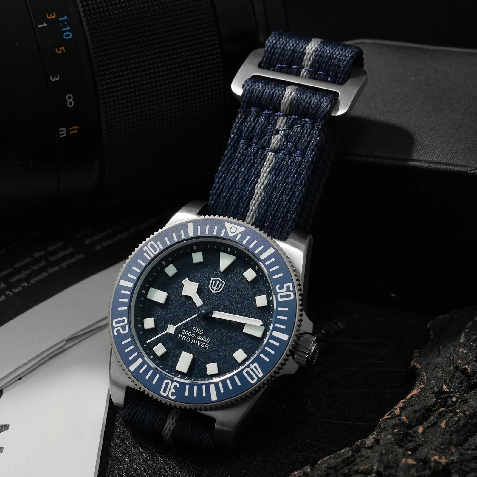 Watchdives EXD V2 40mm Vintag Watch VH31 Sweep Second Movement Sapphire Crystal BGW9 Luminous 20Bar Waterproof Titanium Watches