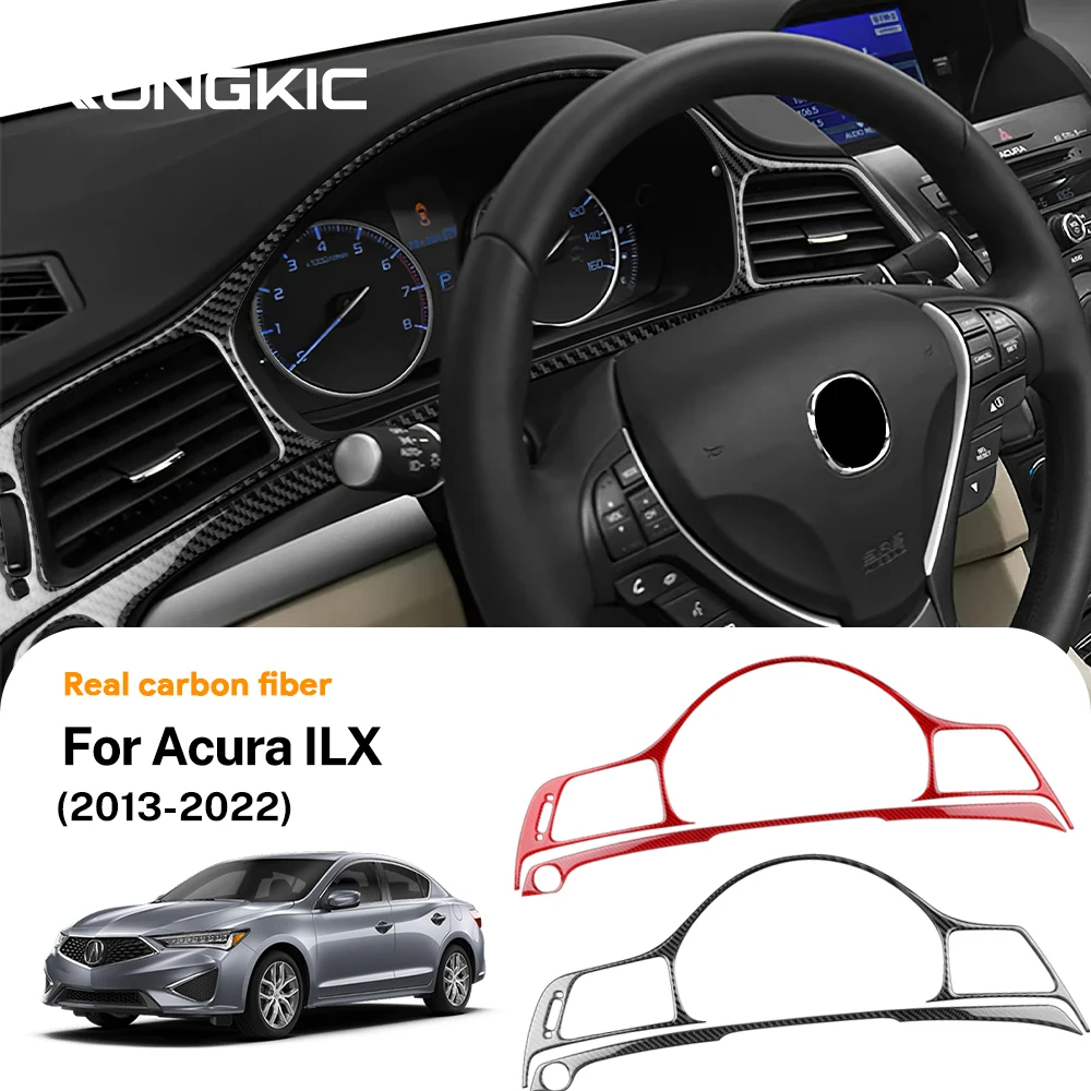 

Для Acura ILX 2013 2014 2015 2016 2017 2018 2019 2020 2021 2022 рамка приборной панели автомобиля настоящие мягкие наклейки из углеродного волокна аксессуары