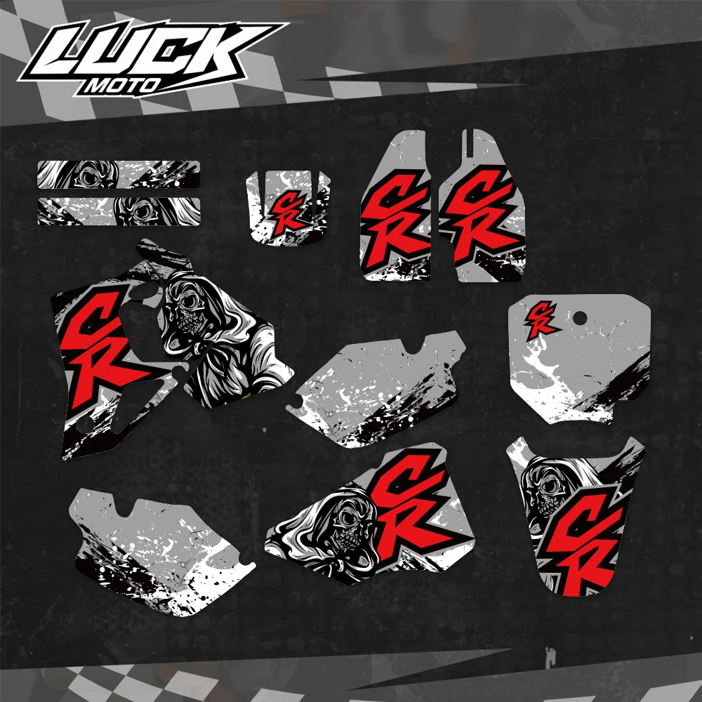 لهوندا CR 80 CR80 1996 1997 1998 1999 2000 2001 2002 كامل الرسومات الشارات ملصقات دراجة نارية خلفية رقم مخصص