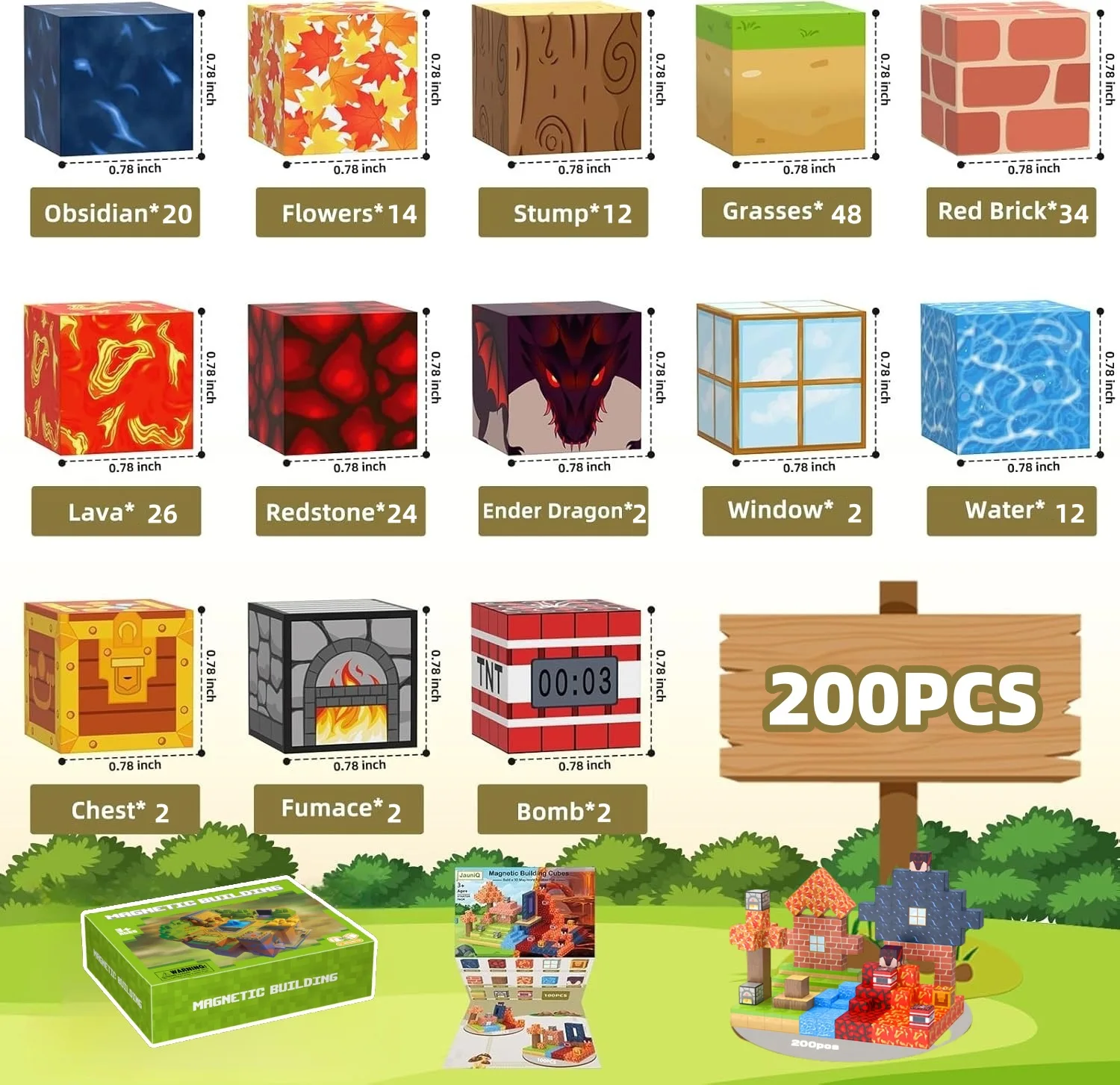 Magnetic Building Blocks 100-500pcs, STEM Educational Toys for Kids, Creative Construction Gift Ideas for Boys Girls Birthday