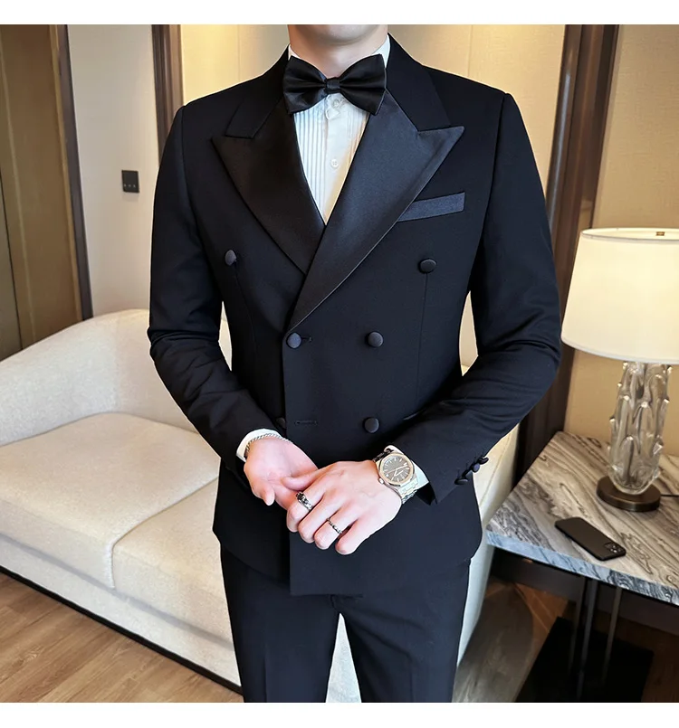 Tailor-Made Slim Fit Suit for Men, Pants Tuxedos, Formal Business,Male Wedding, Beige Jackets, Men Clothing, High Quality, 2 Pcs