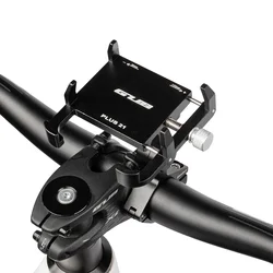 GUB PLUS 21 Motorcycle Bike Aluminum Alloy Mobile Phone Holder Adjustable Rotate Bicycle Phone Stand for 22.2-31.8mm Handlebar