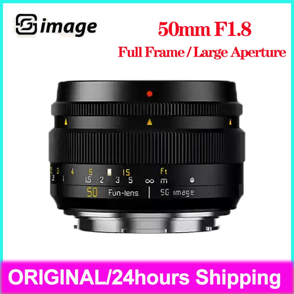 SGimage 50mm F1.8 Full Frame Portrait Camera Lens Large Aperture Manual Focus Lens for Sony Fuji Nikon Canon L mount For A7III