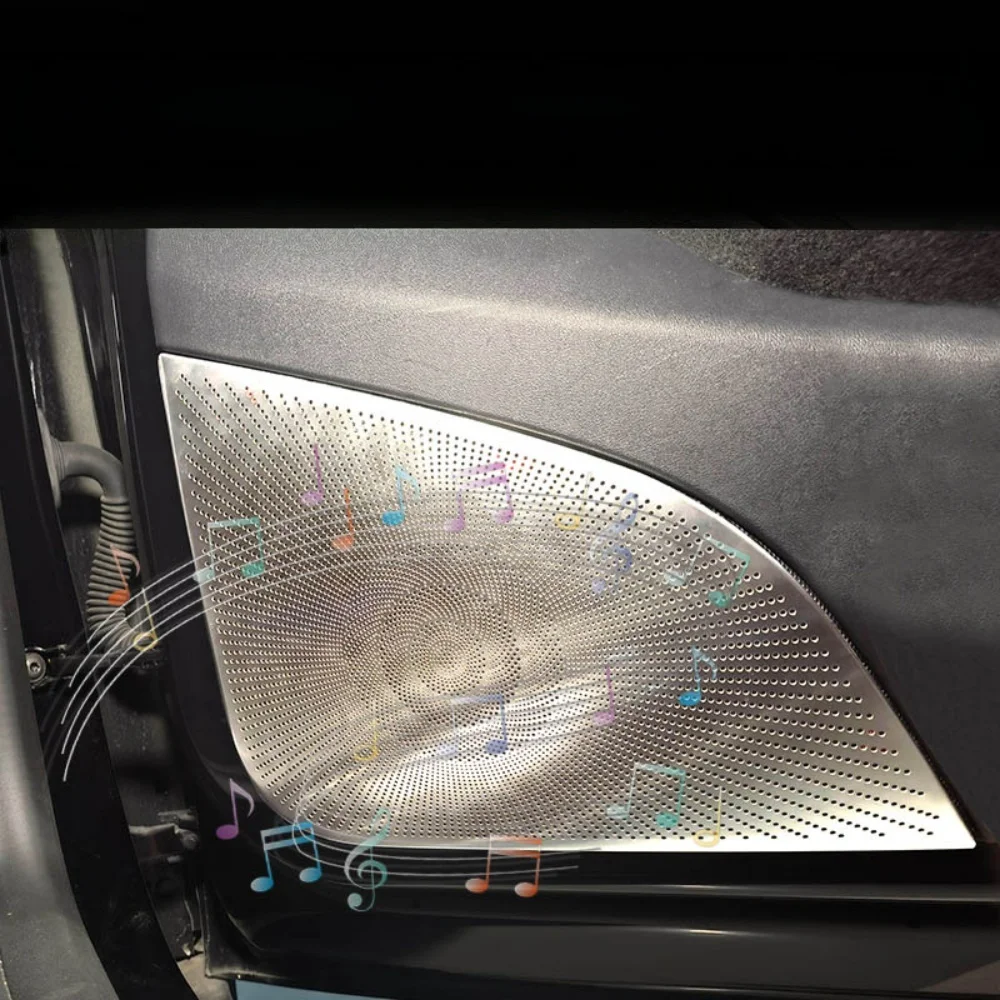 

Car Door Horn Cover Protective Cover for Tesla Model Y Juniper 2025-2026 Rear Trunk Speaker Sound Frame Audio Panel Car Accessor