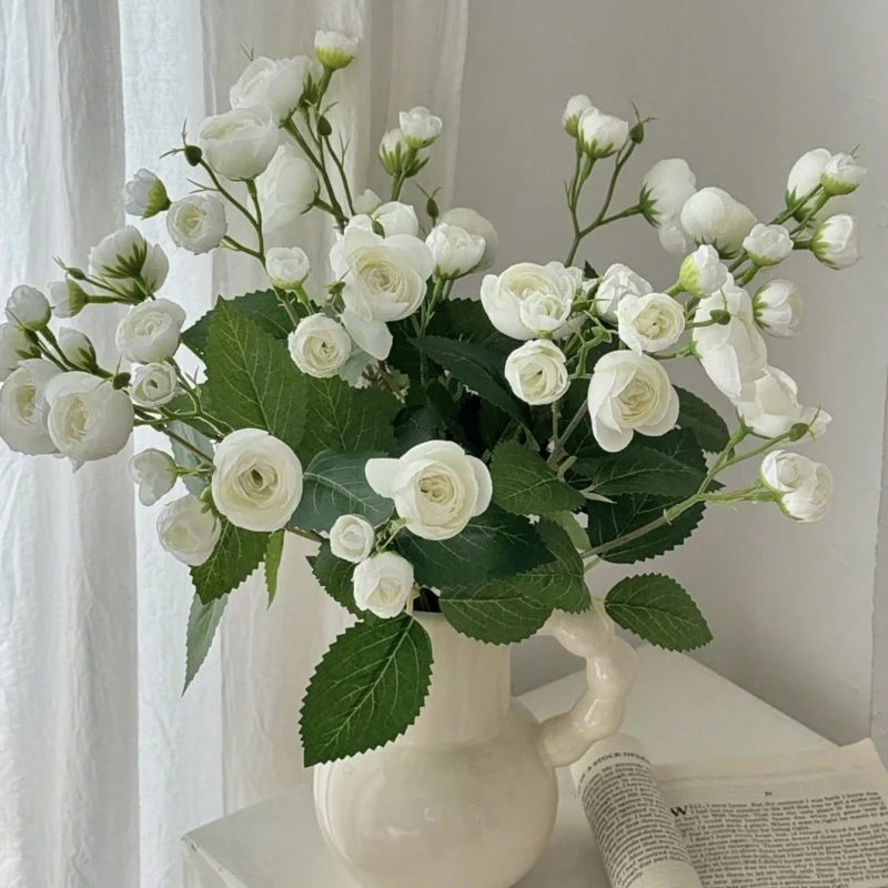 1 Stück Künstliche Pfingstrosen-Blumensträuße mit 12 Köpfen, Kunstblumen für Hochzeitsdekoration, Heim- und Raumdekoration, DIY-Vasen-Ornament – Detail 3
