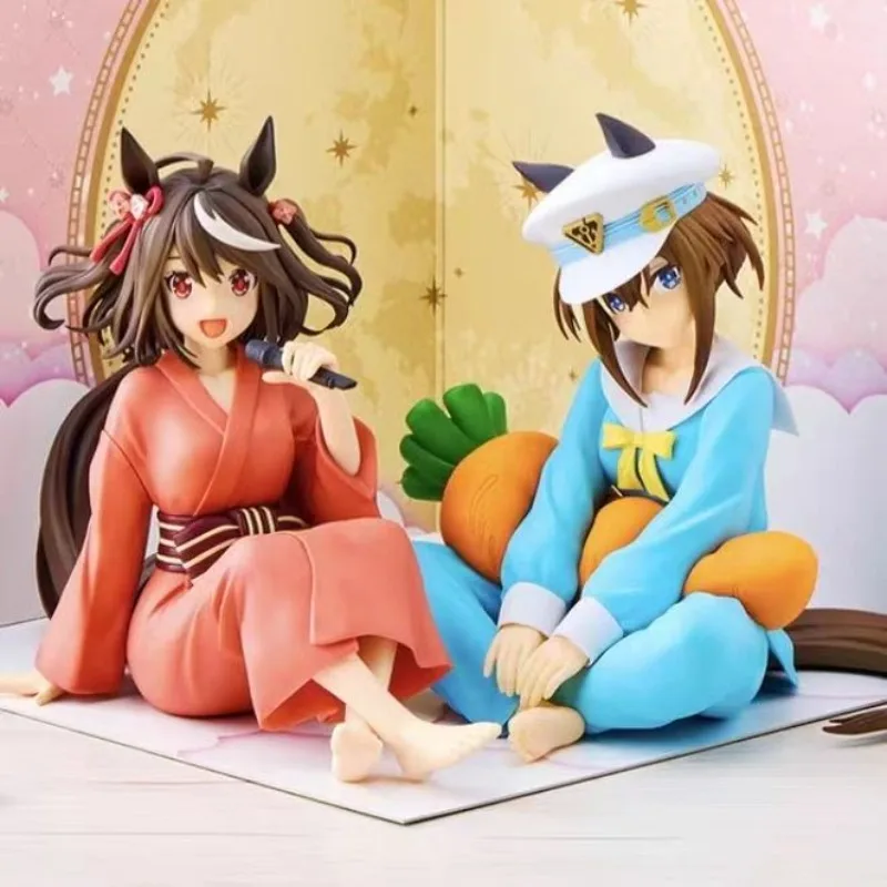 In Stock Bandai Original Figure Collectible Model Relax Time Anime Pretty Derby Cheval Grand Kitasan Black Action Toy Gift AS