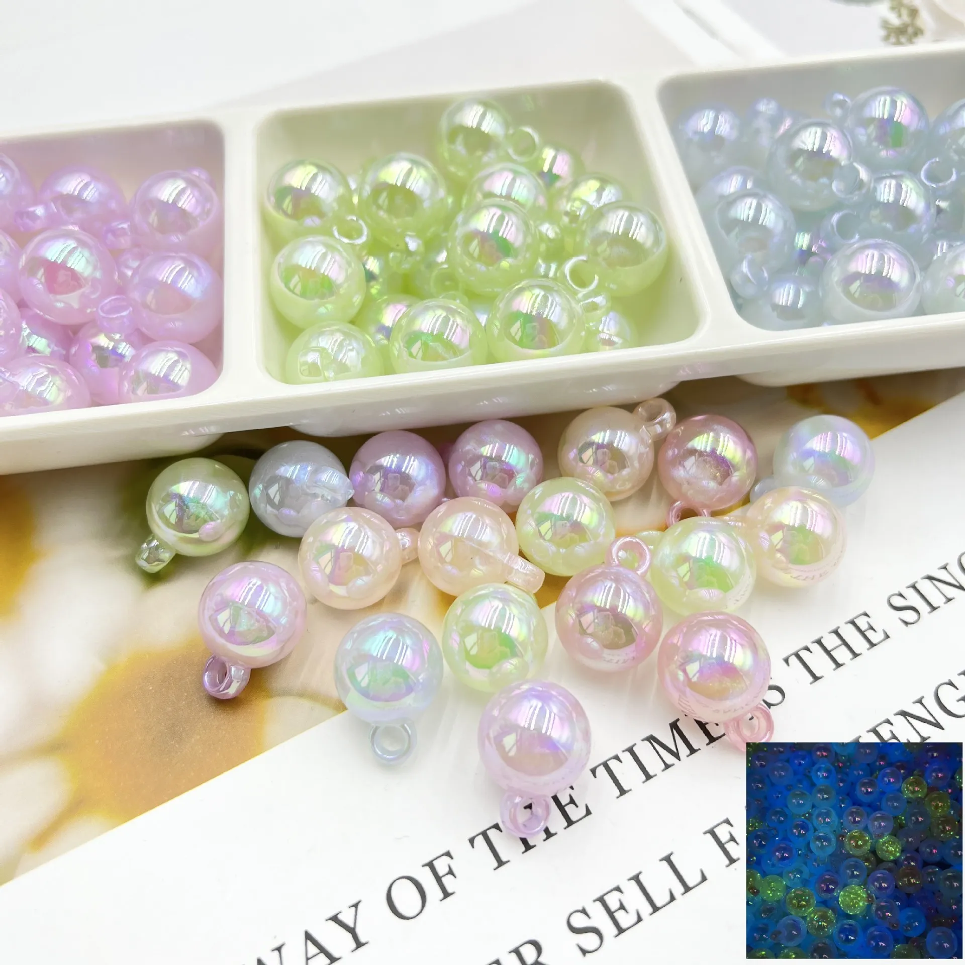 

Newest 60pcs 16mm AB Pearl Style Round Gumball Necklace Pendants Plastic Jewelry Ornament Accessory Bracelet Charms