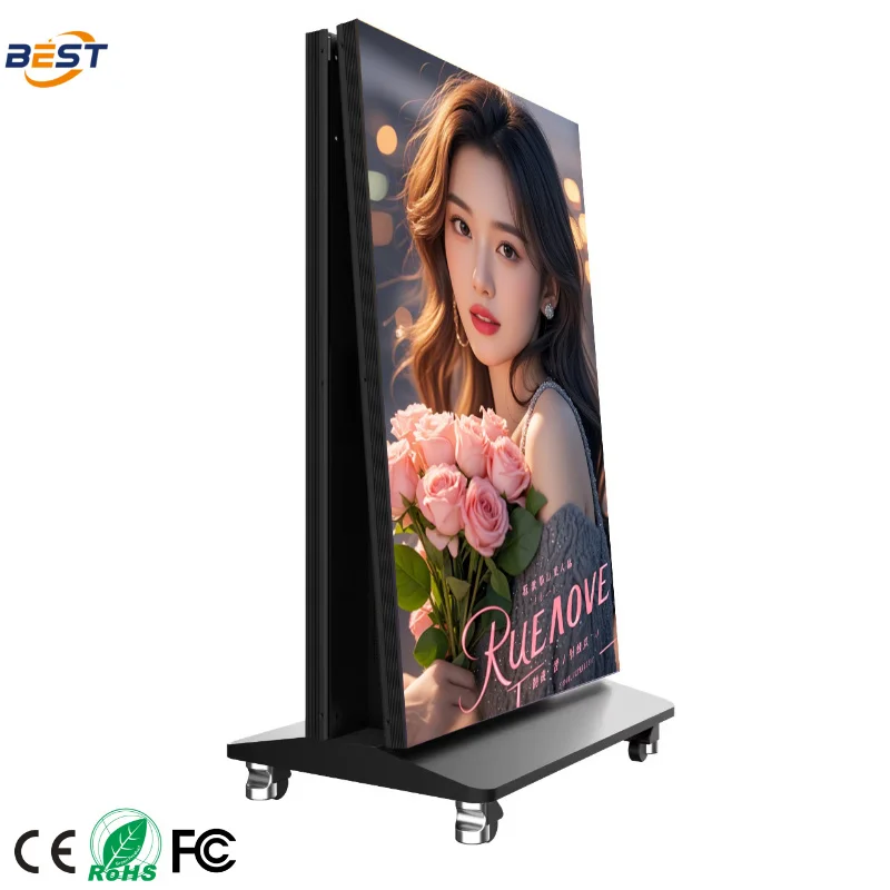 High Brightness Foldable Portable Mobile Digital Signage OEM USB Power Supply Display Screen for Aliexpress Wholesale