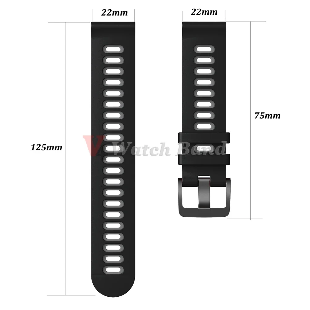 20mm 22mm Silicone Strap for TicWatch Pro 3 Ultra GPS/LTE  Bracelet Band for Ticwatch GTX S2 E2 E3 GTH/GTW Sports Men Watchbands image 2