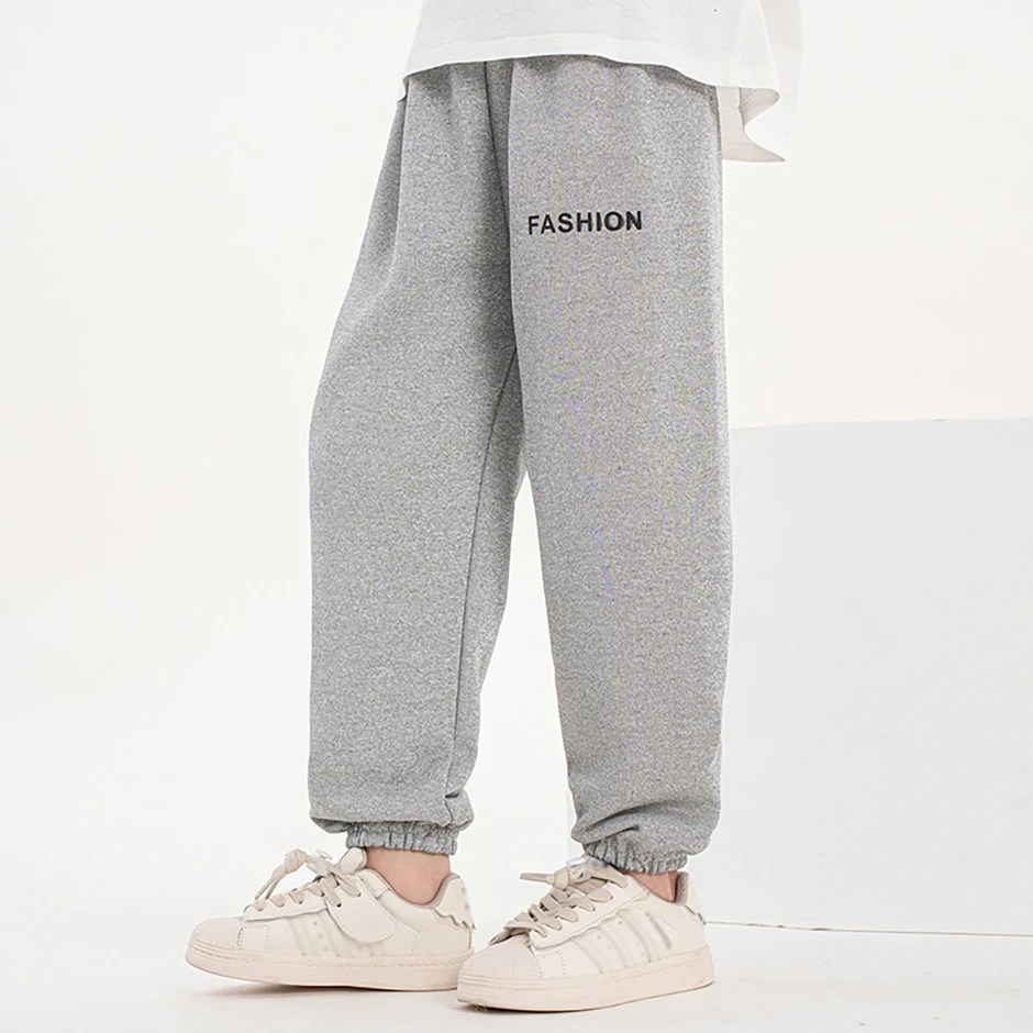 3/1 Stück vier Jahreszeiten Kinder einfarbige Buchstaben lässige Sporthose für Jungen und Mädchen modische und vielseitige Harun-Hose – Detail 8