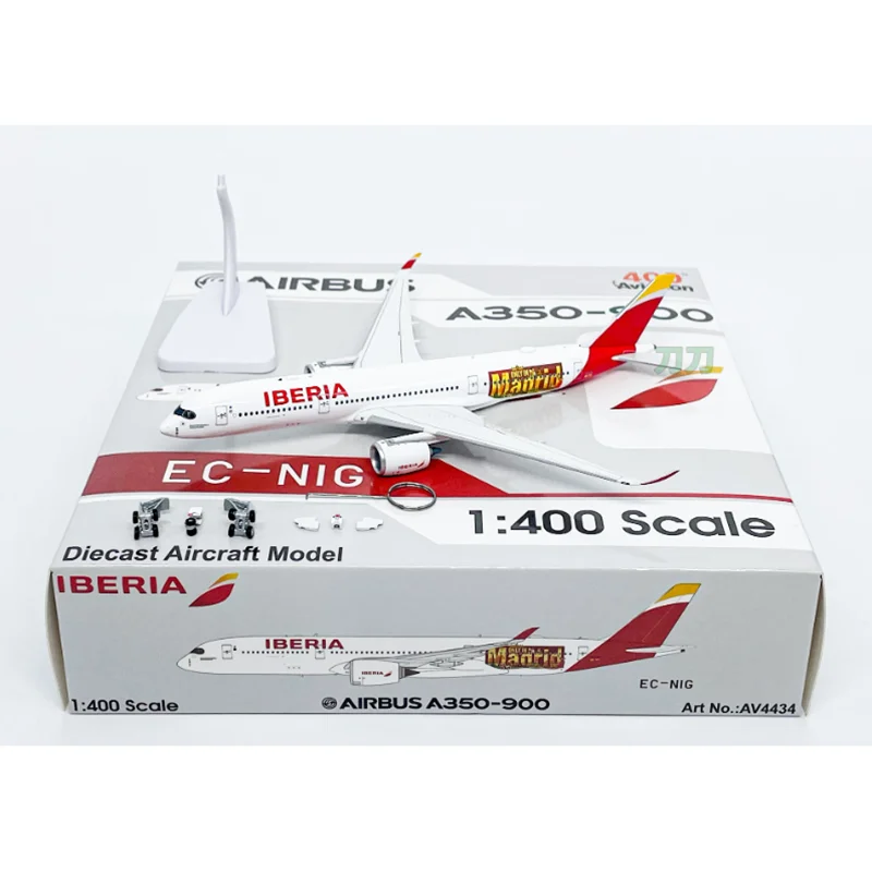AV 1/400 Scale Spanish Airlines A350-900 EC-NIG Die-cast Alloy Aircraft Model Collectible Decorative Ornament