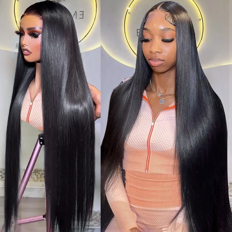 

Addictive 30 40 Inch Bone Straight 13x6 Lace Frontal Human Hair Wigs 180 Density Brazilian Remy 13x4 Lace Front Wig For Women