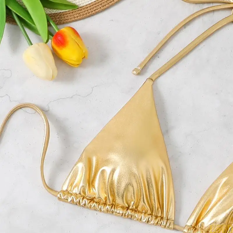 e56d Women 3 PCS Swimsuits دفع بدلة السباحة عارية الذروة إلى Beachwear #3