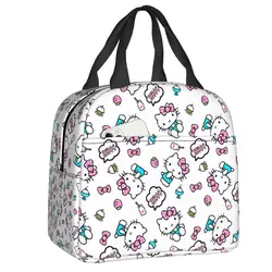 Scatola per il pranzo isolata Hello Kitty personalizzata per le donne borsa termica portatile per il pranzo borsa per il pranzo borsa per Picnic per alimenti per la scuola