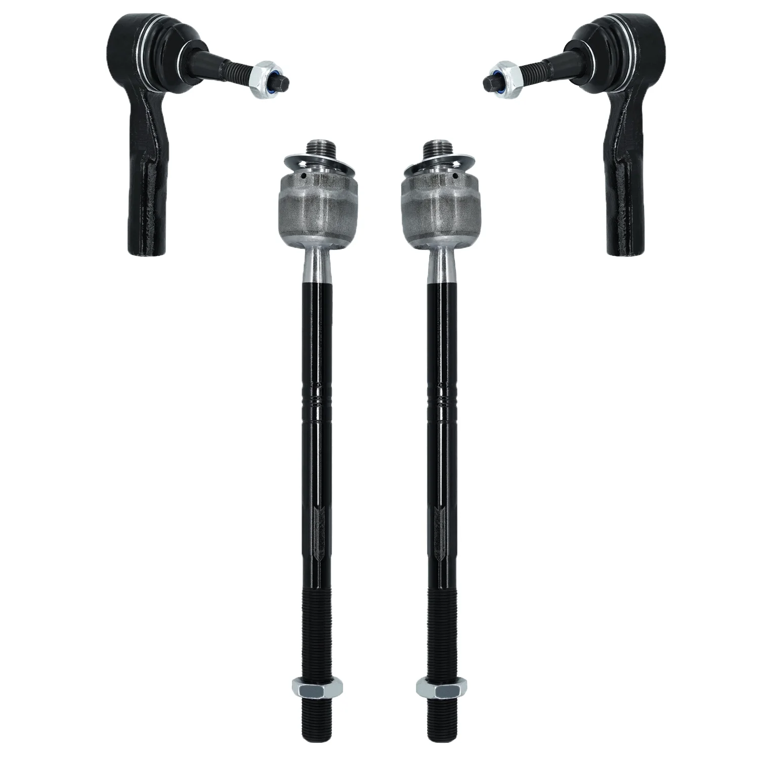 Svenubee 4Pcs Front Inner Outer Tie Rod Set for 11-15 Chevrolet Cruze Malibu 14-19 Impala 11-17 Buick Lacrosse Verano Regal