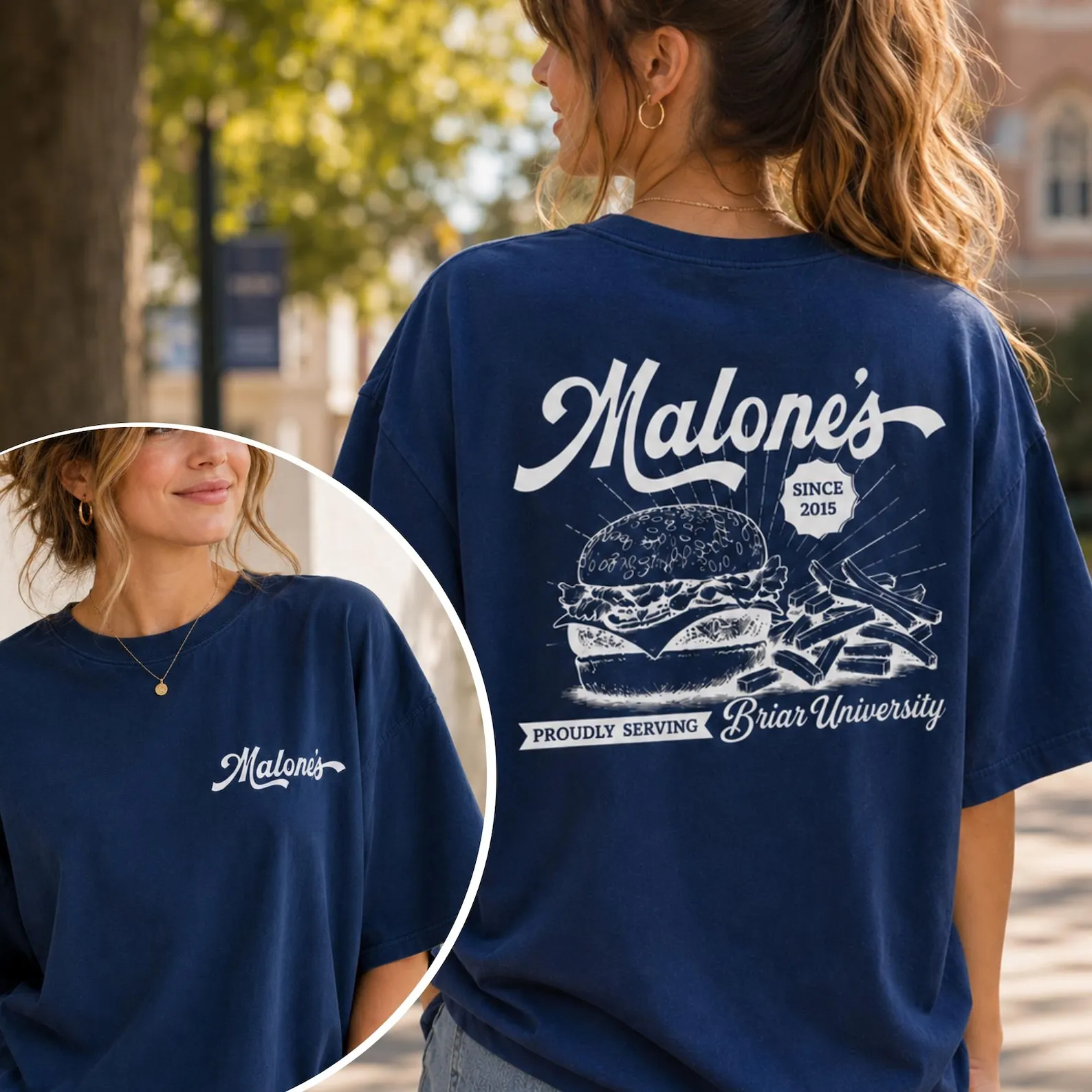 Malone’s Vintage Diner Shirts Briar University Tee, Hockey Romance Bookish Shirt, Off Campus Inspired Gift
