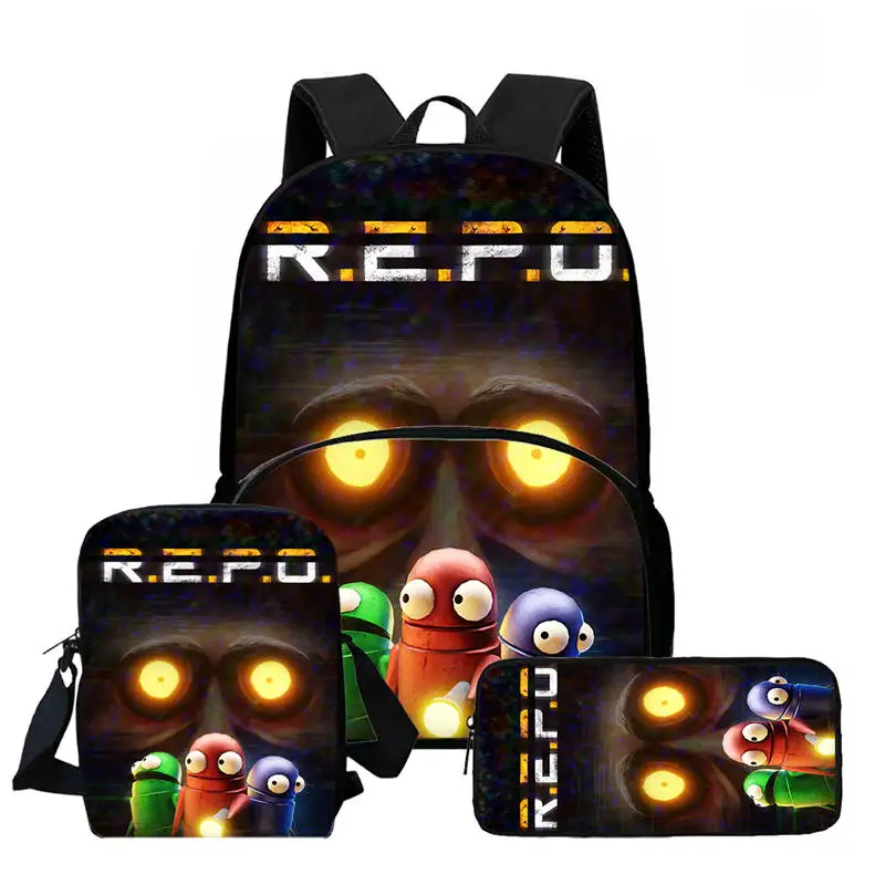 

Child School Backpack with Front Pocket,Shoulder Bags,Pencil Bags for Aged 5-10,Cartoon R.E.P.O Child School Bags for Boys Girls