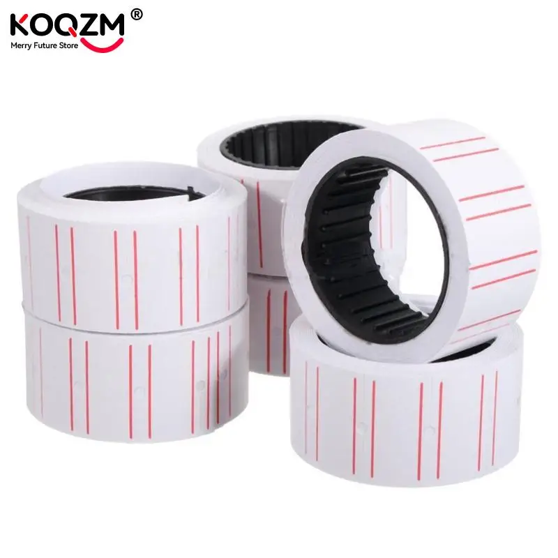 10 Rolls (500 Labels/Roll) White Self Adhesive Price Label Tag Sticker Office Supplies 20x12mm Price Label Paper Tag Sticker