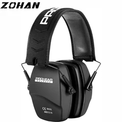 ZOHAN Shooting Hearing Protector Professional Safety Earmuff Passive Noise Canceling Defenders Portable Headset NRR 26dB for Gun