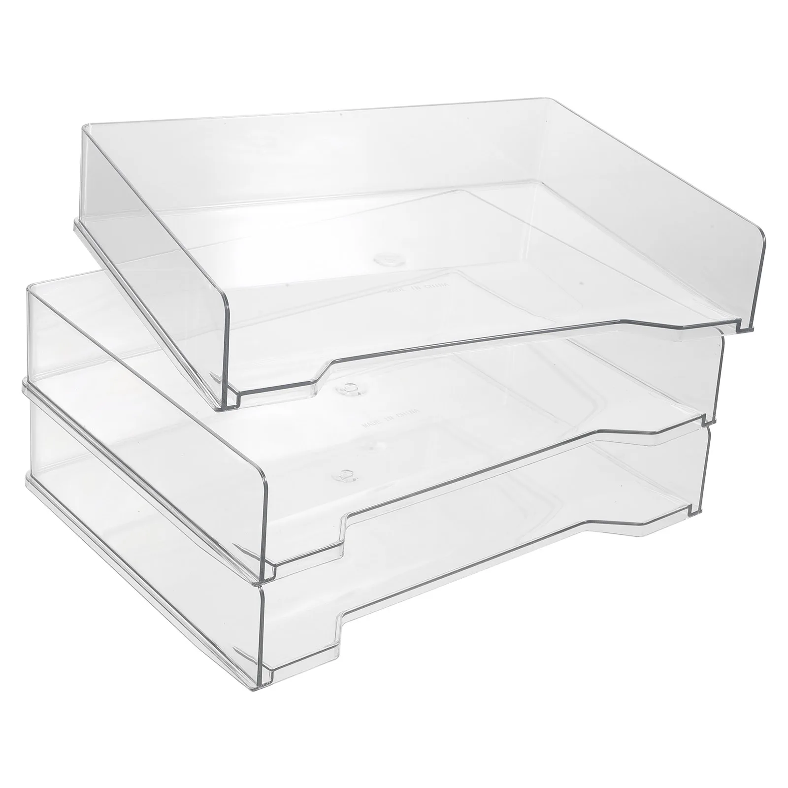 

3 Pcs Organizer Document Storage Box Office File Holder for Desk Organisers Plastic Trays