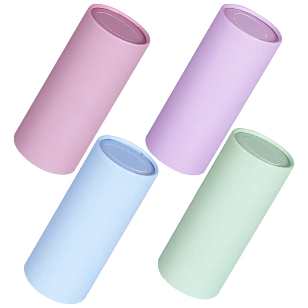 

4pcs Car Tissue Holder Cylinder Shaped Reusable Paper Towel Storage Case Large Capacity For Car Suv Truck Mini Van Travel