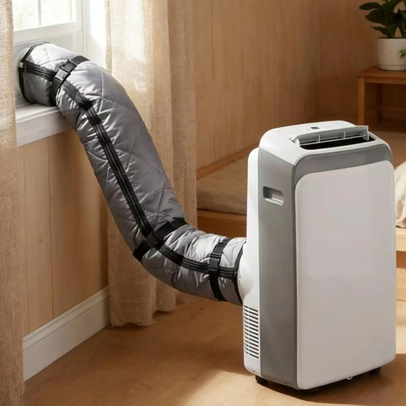 Portable Ac Hose Insulation Sleeve Adjustable Protector Fits 5.8-6 Inch Portable Air Conditioner Hose Insulation Wrap For Living