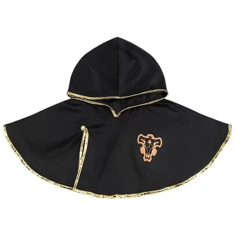 Anime Clover Asta Yuno Cosplay Grinbellor Wig Cloak Black Bull Shawl Headband Cosplay Costume Man Top Cloak Halloween Costumes