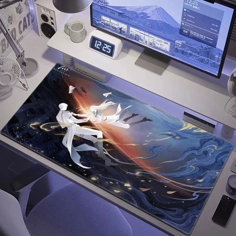 Mouse Pad Laptop Love And Deepspace Caleb Mousepad Office Computer Gamer Anime Keyboard Pad PC Cartoon Cool Desk Mouse Mat Gift