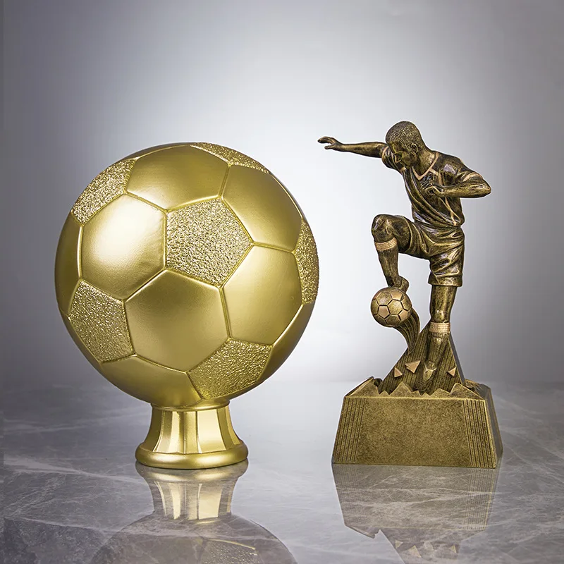 Creative Football Basketball Figure Sculpture Resin Ornament Wine Cabinet Office Desktop Trophy Gift for Men Sports Fan