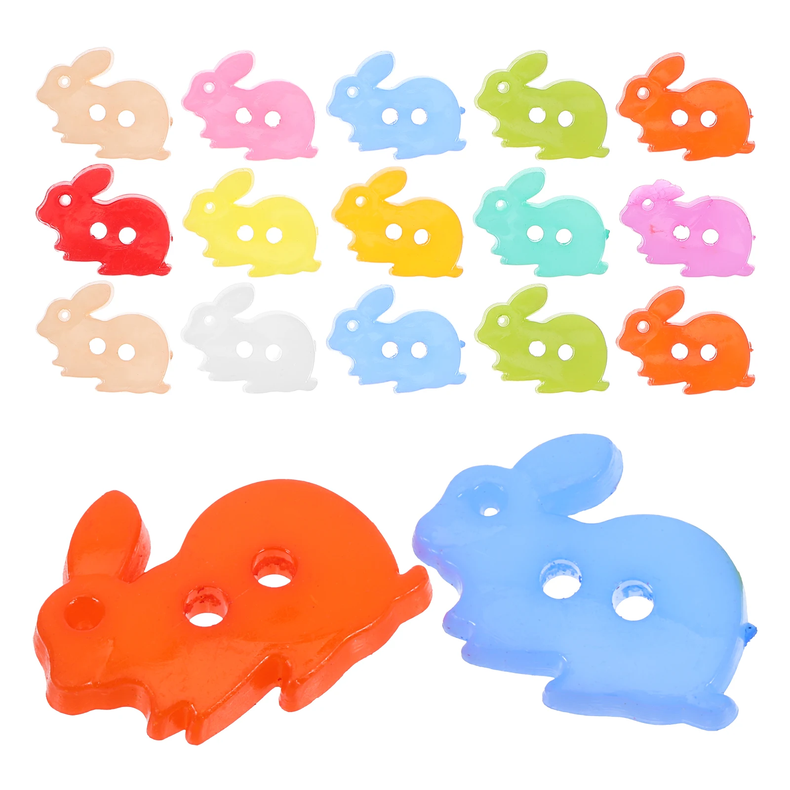 

100 Pcs Cartoon Rabbit Button Crafts Tiny Animal Buttons Bouquet Decorative Clothes