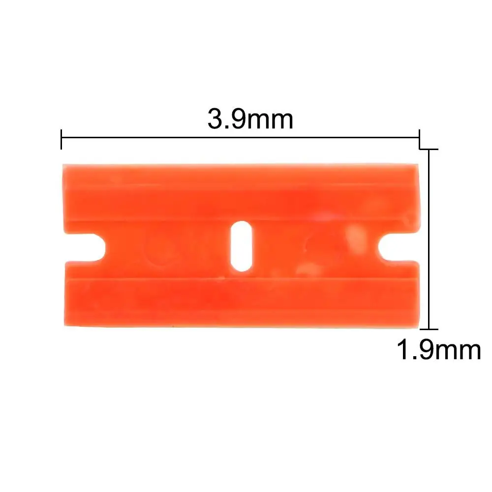 Glass Cleaning Glue Remover Double Edged Car Wrap Sticker Squeegee Label Clean Razor Plastic Razor Blade Window Clean Scraper