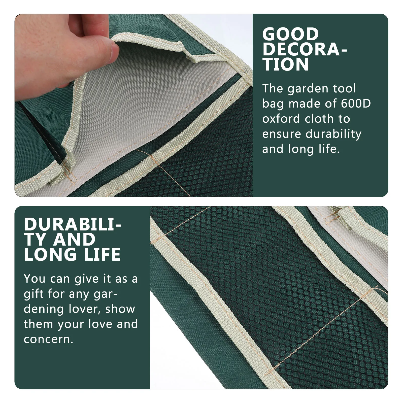 

Garden Kneeler Bag Green Stripe Tool Storage Pouch Foldable Seat Durable Oxford Cloth Gardening Accessories kneeler pouch pocket