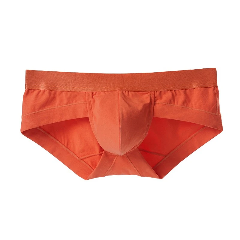 Men's Cotton Triangle Briefs, Low-rise U-pouch Underwear Youth Fashion Comfortable Soports Underpants Daily Wear Bulge Knickers