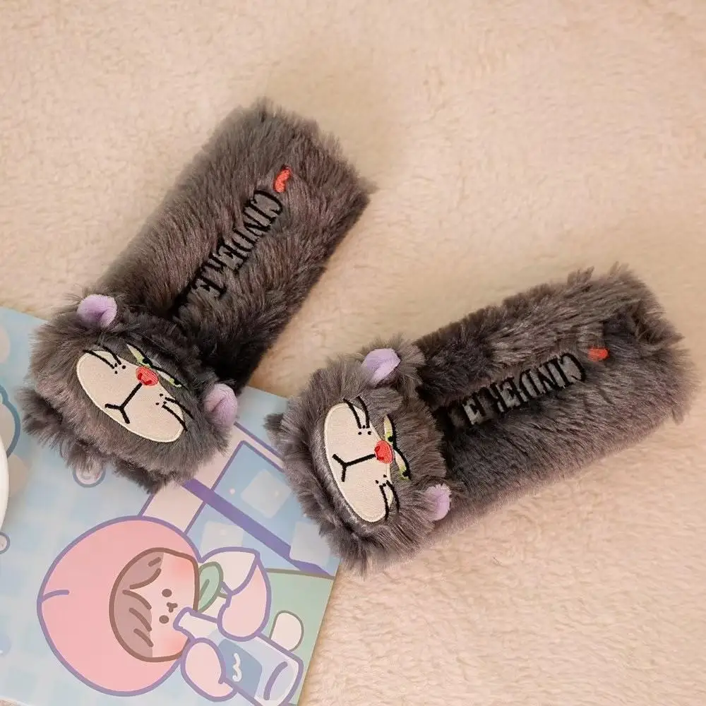 Cartoon Cute Lucifer Bad Cat Car Headrest Seat Belt Cover Anime Movie Plush Car Headrest Car Neck Pillow Interior Supplies