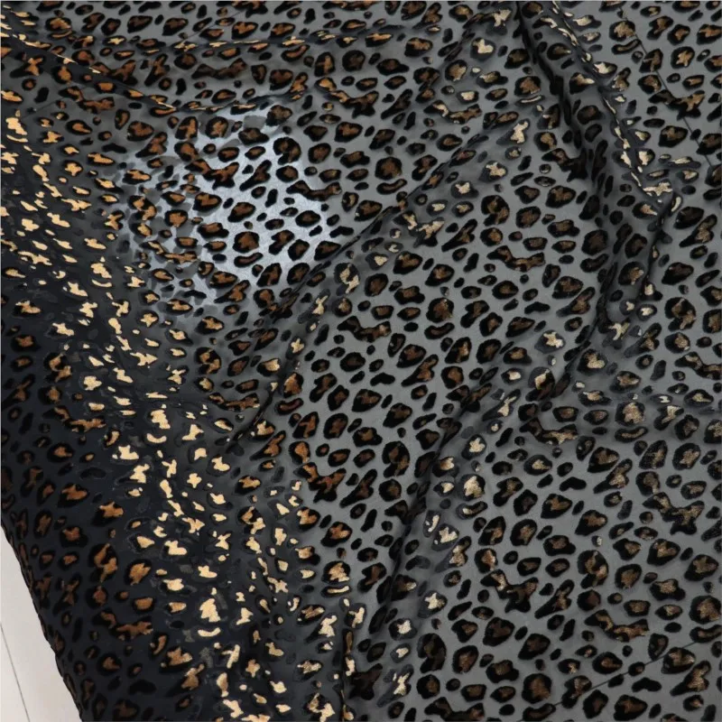 

Woven velvet brocade viscose printed rose-patterned embroidered and burned flower cheongsam fabric nightgown dress