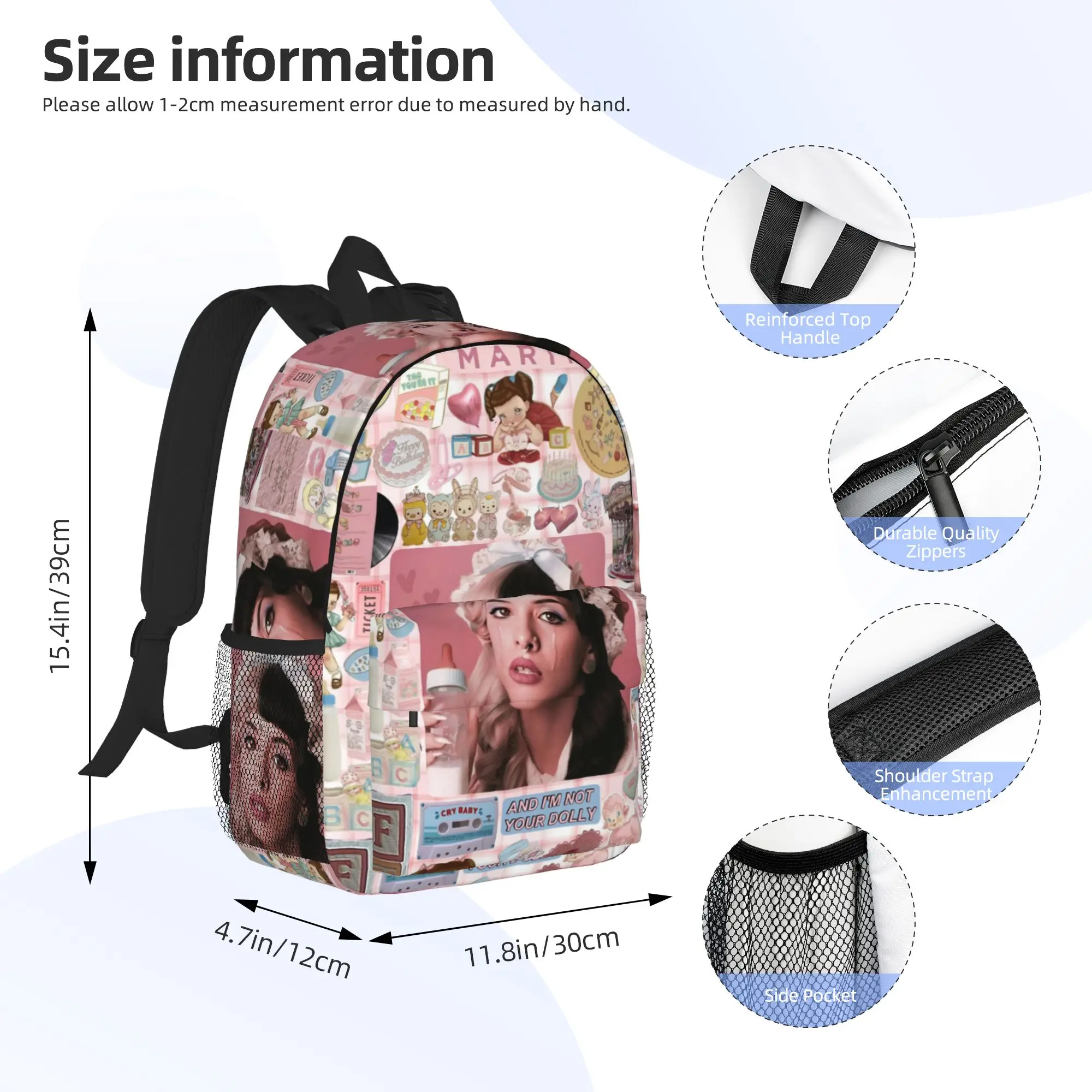 Melanie Martinez Product  Backpack Hot Sale Daypack Large Capacity Boys Girls BookBag Shoulder Bags for Men Women School Bag