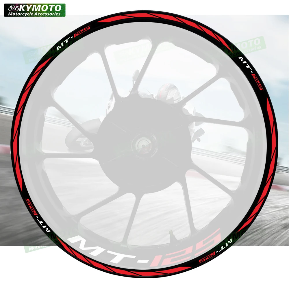

Для MT-125 MT125 аксессуары для мотоциклов 17-дюймовые наклейки на передние и задние колеса обтекатель ступицы модифицированные светоотражающие наклейки на обод колеса
