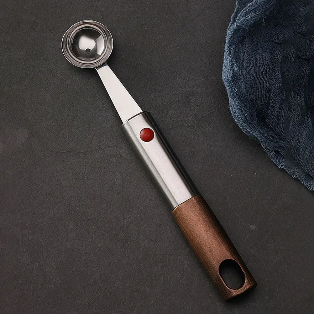 Cuchara para Hacer Bolas de Melón de Acero Inoxidable, Perfecta para Hacer Bolas de Helado Uniformes, Porciones de Fruta, Superficie Brillante, Sin Rebabas, Segura para la Boca
