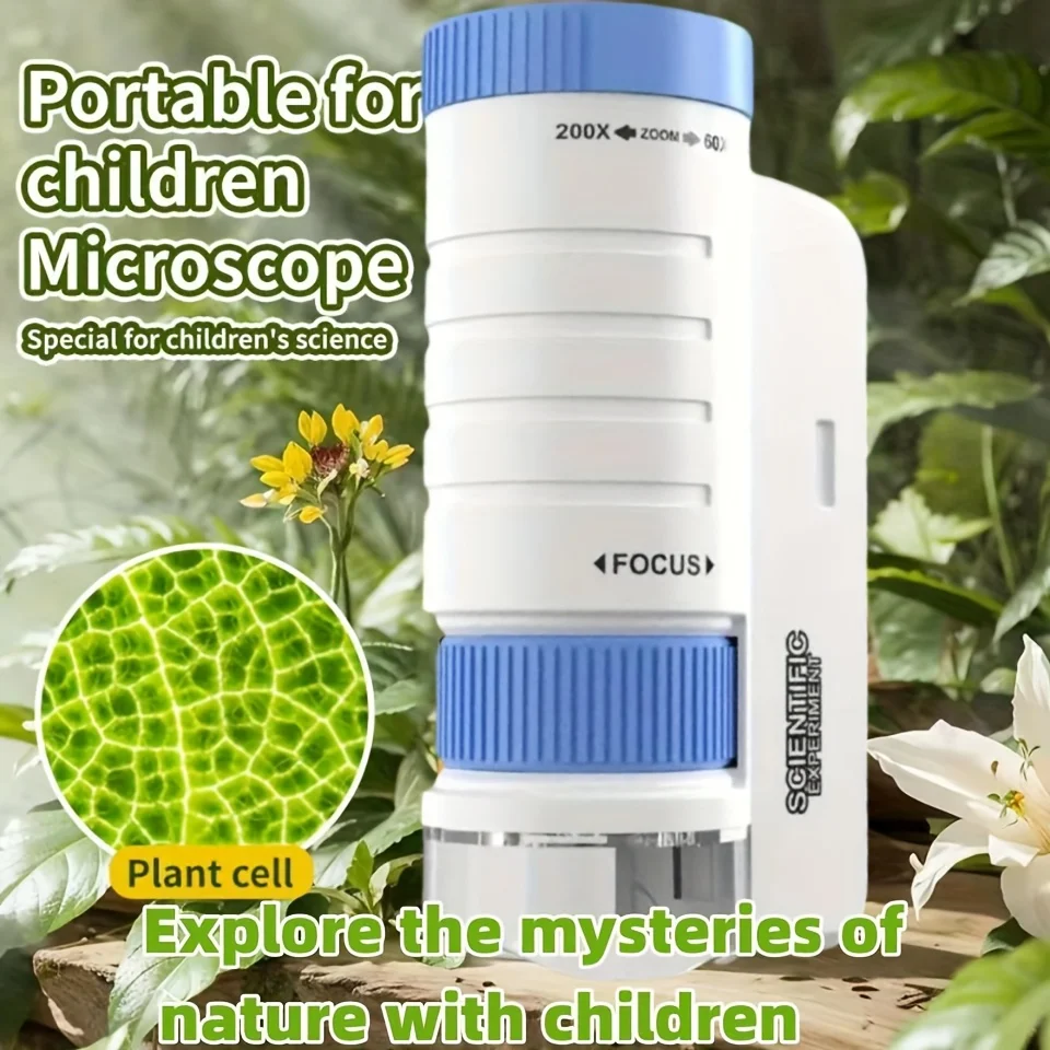 Handheld Microscope Kit Lab  Home School Biological Science Educational Toys For Children Birthday Gift
