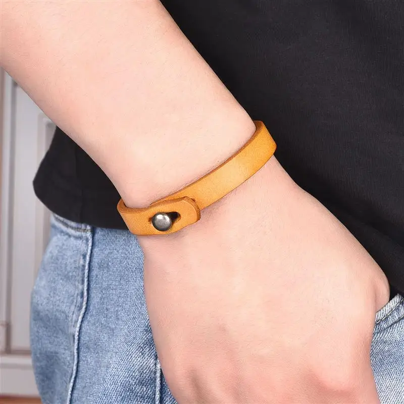 New Fashion Genuine Leather Wrap Cord Cuff Bracelet For Hand Wrist Wristband Men Woman Punk Bangle Couple Bracelet Jewelry Gift