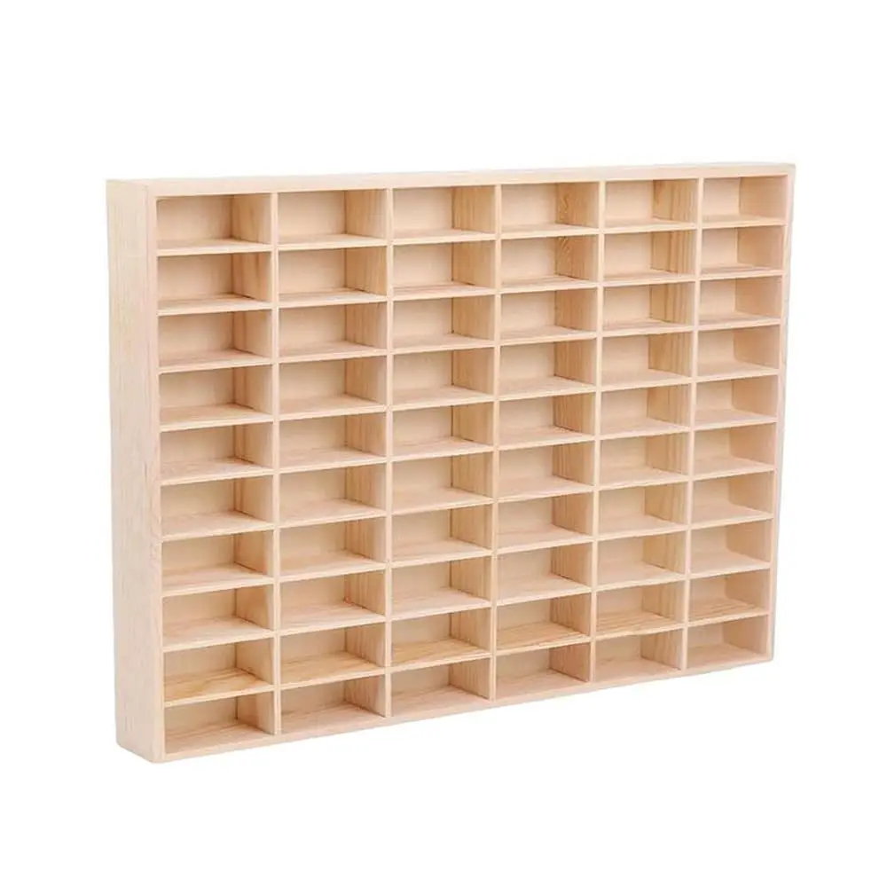 

Wooden Display Case 50 Grids Car Models Collector's Shelf Wall Mounted Display Shelf Souvenir Organiser for Collector's Use