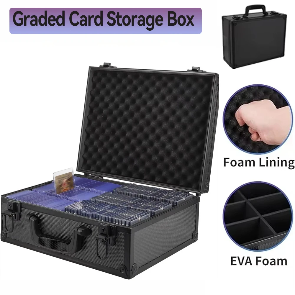 Premium Card Brick Case Graded Card Storage Box Heavy Duty Protector Holder for PSA BGS SGC Slabs Fits MTG Pokemon Sports Cards