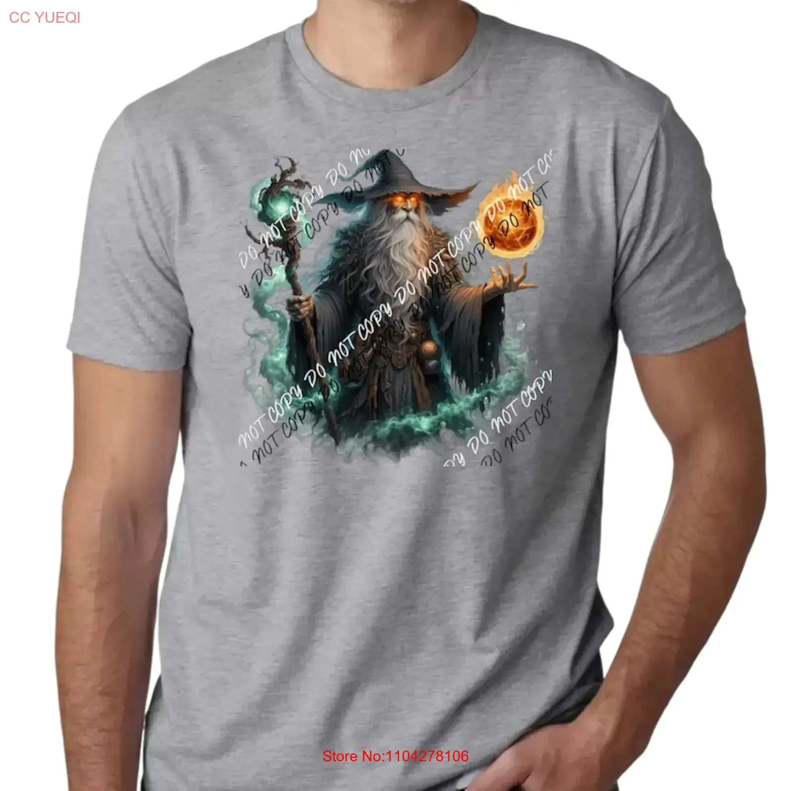 T-shirt Mystic Wizard Fireball, vintage, à la mode, respirant, vêtements de créateur, streetwear