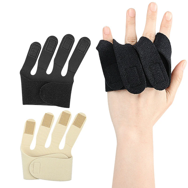 1Pairs Adjustable Pain Relief Finger Splint First Aid Finger Fixing Tape Brace Sleeve Protector Corrector Sports Support Bandage